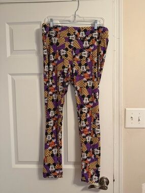 LuLaRoe Halloween Mickey Mouse Leggings in Purple, Orange, Black, White